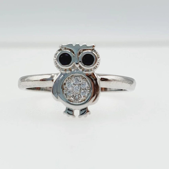 🍂  925 Silver Plated 3A CZ Cute Ring for Men Women, FB16FA1042 - Picture 5 of 6